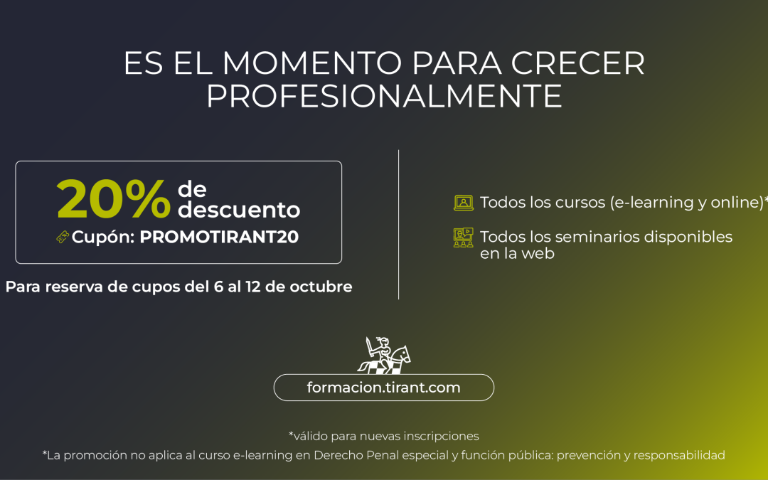 Es el momento de avanzar profesionalmente: ¡20% de descuento en Tirant Formación Costa Rica!