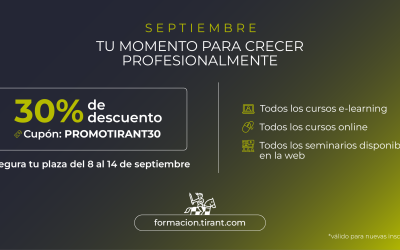 Septiembre es tu momento: ¡30% de descuento en Tirant Formación!