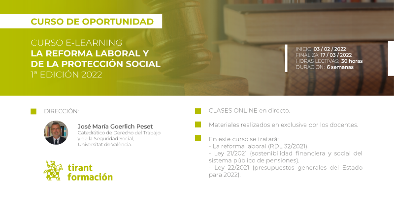 Reforma laboral y de la protección social: nuevo curso
