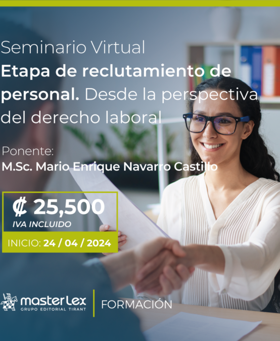 Seminario Virtual | ETAPA DE RECLUTAMIENTO DE PERSONAL. Desde la perspectiva del derecho laboral