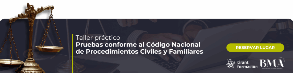 Taller Práctico de Pruebas conforme al Código Nacional de Procedimientos Civiles y Familiares