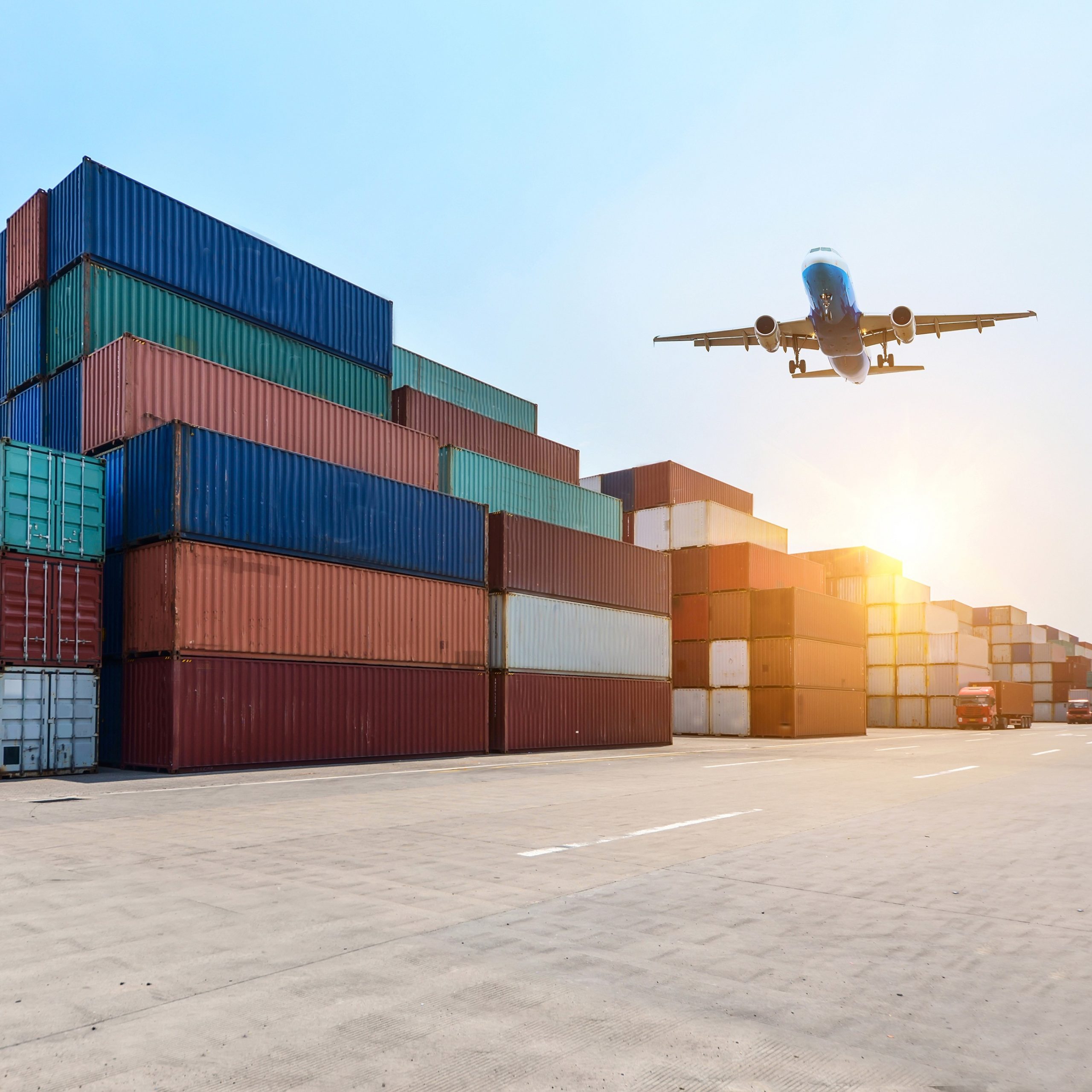 Industrial port and container yard